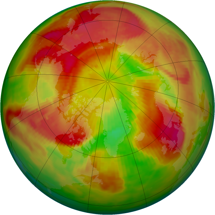 Arctic ozone map for 17 March 1982